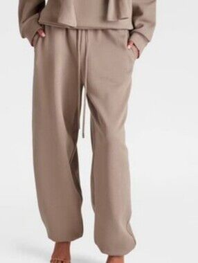 💥KBB by Kahlana High Rise Wide Leg The Dwayne Sweats Tan S